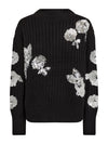 NÜ FENJA blouse sequins knit Strick Schwarz