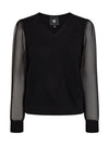 NÜ FIE blouse knit Blusen Schwarz