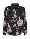 NÜ FLEUR Bluse Hemdblusen Schwarz mix