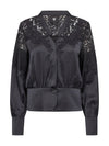 NÜ FLORA Becca Hemd Hemdblusen Schwarz