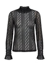 NÜ FLORA Bluse Blusen Schwarz
