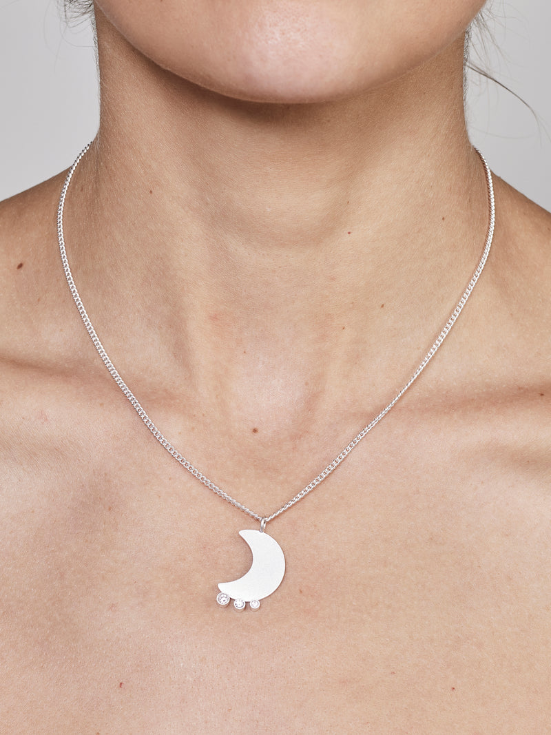 NÜ Moons No. 2 Halskette Jewellery 022 Silver