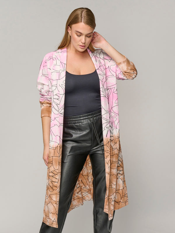 NÜ OLEA KIMONO Cardigans 634 Pink Mist mix