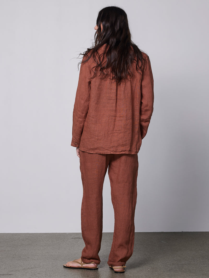 NÜ POLETTE Leinenhose Hosen 286 Mocca Mousse