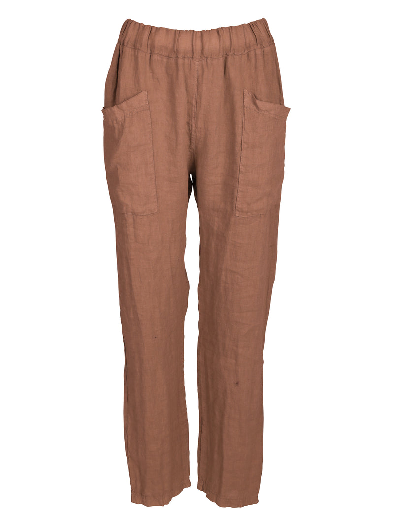 NÜ POLETTE Leinenhose Hosen 286 Mocca Mousse