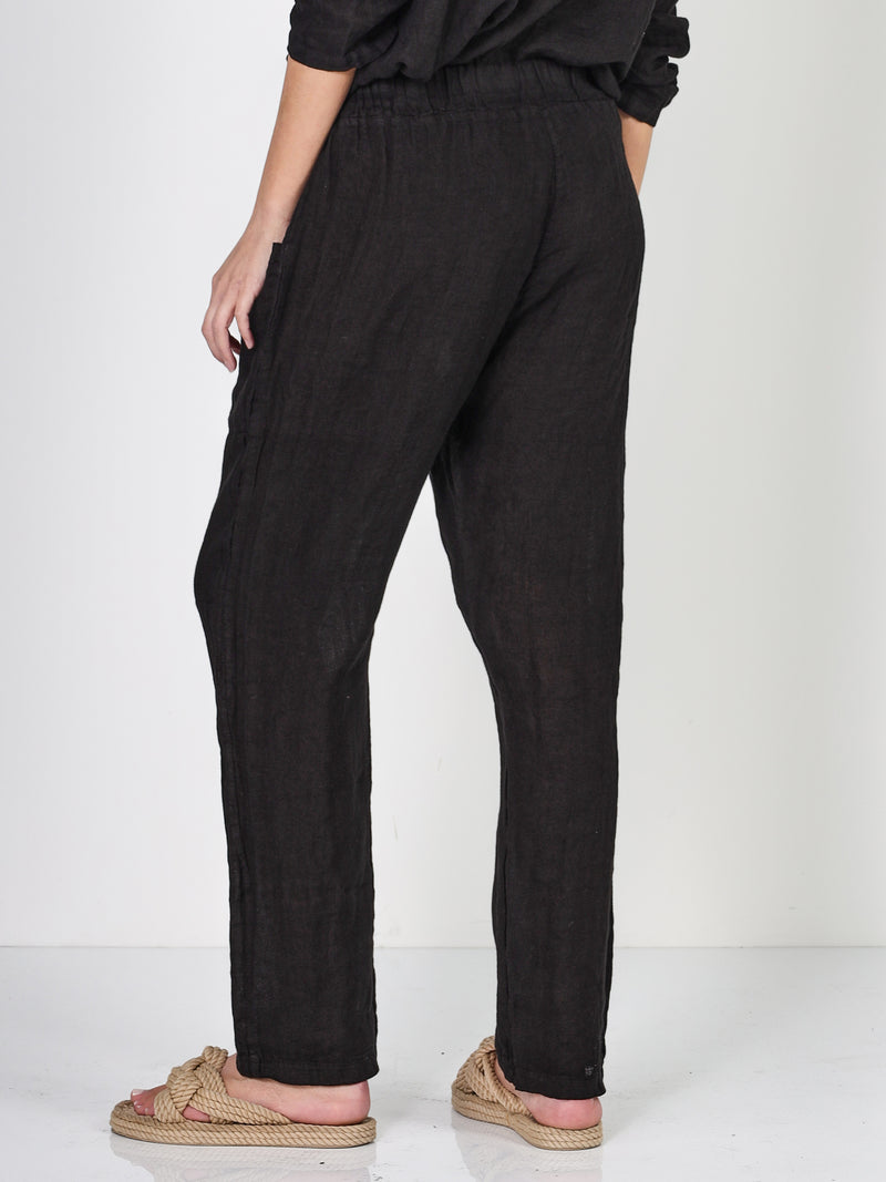 NÜ POLETTE Leinenhose Hosen Schwarz