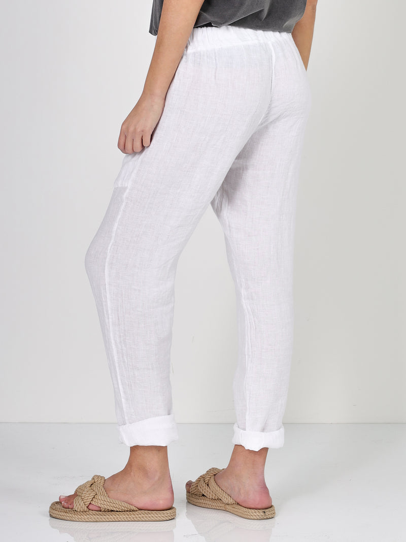 NÜ POLETTE Leinenhose Hosen Weiss