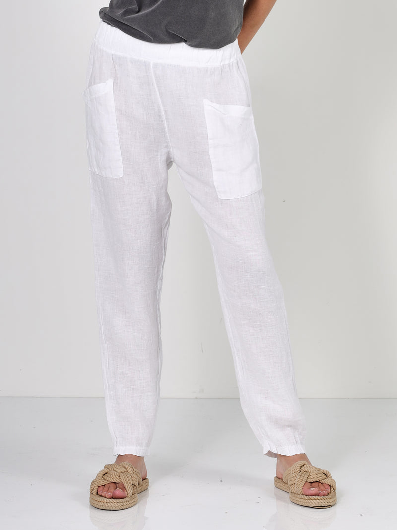 NÜ POLETTE Leinenhose Hosen Weiss