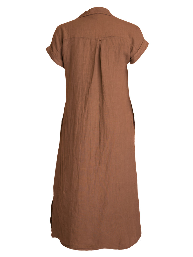 NÜ POLETTE Leinenkleid Kleider 286 Mocca Mousse