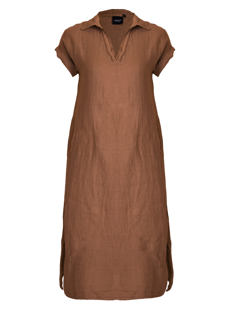 NÜ POLETTE Leinenkleid Kleider 286 Mocca Mousse