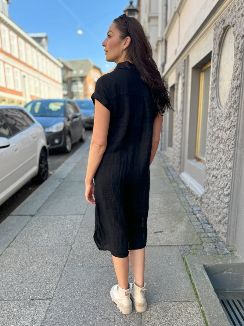 NÜ POLETTE Leinenkleid Kleider Schwarz