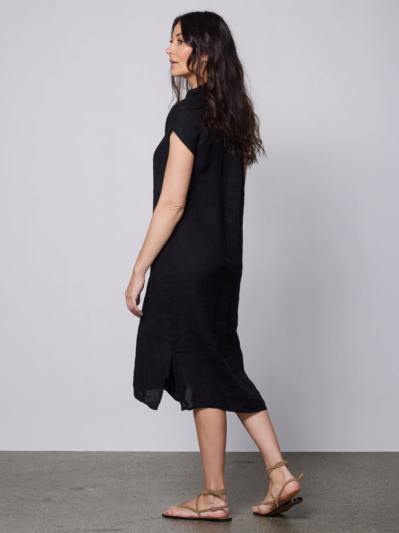 NÜ POLETTE Leinenkleid Kleider Schwarz