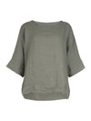 NÜ POLETTE Leinenbluse Tops und T-shirts 393 Army