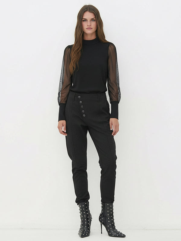 NÜ SAFINA Bluse Blusen Schwarz