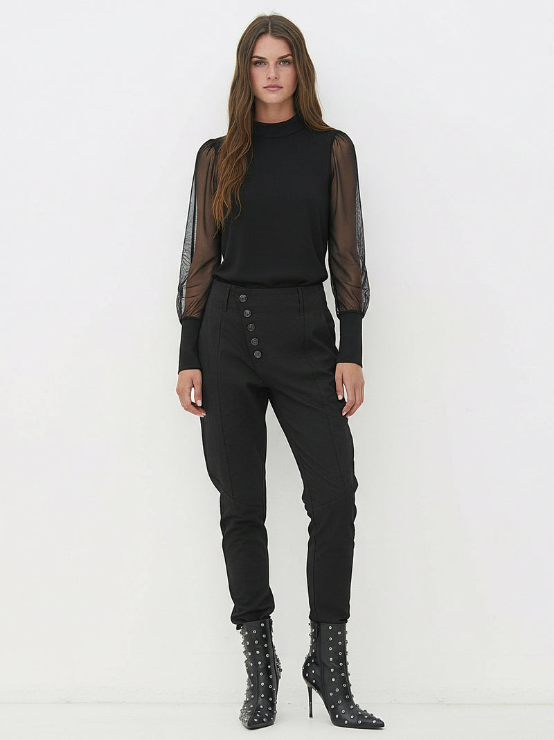 NÜ SAFINA Bluse Blusen Schwarz