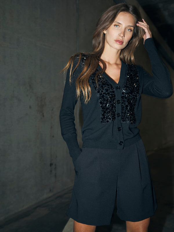 NÜ Strick-Cardigan BETINA Cardigans Schwarz
