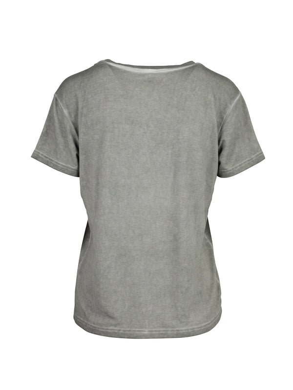 NÜ TENNA T-Shirt mit V-Ausschnitt Tops und T-shirts 393 Army