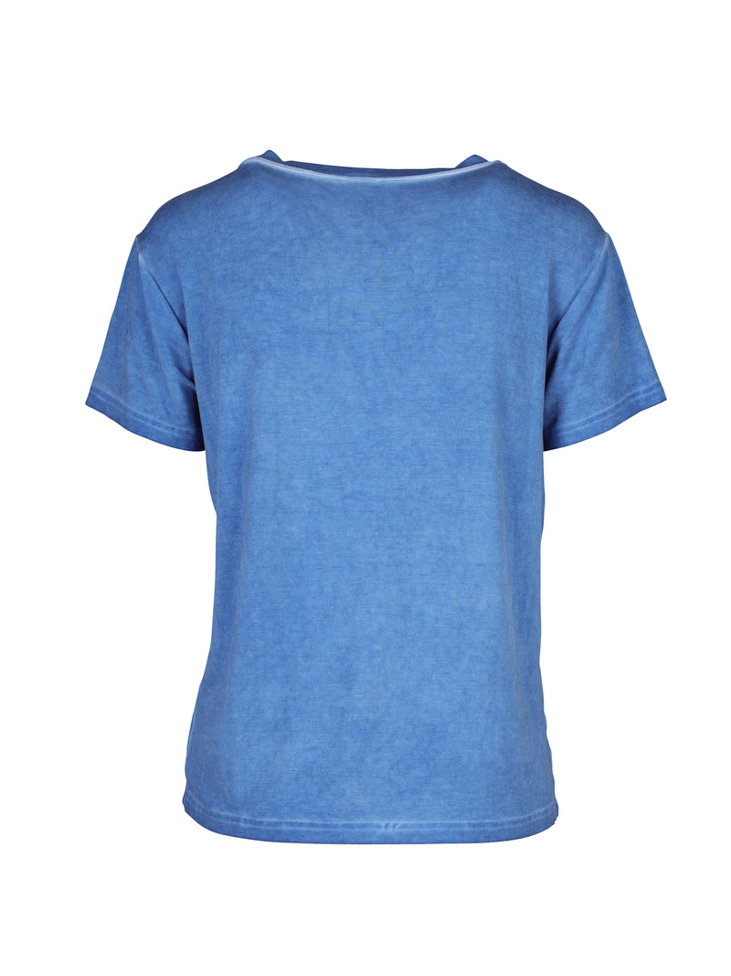 NÜ TENNA T-Shirt mit V-Ausschnitt Tops und T-shirts 434 fresh blue