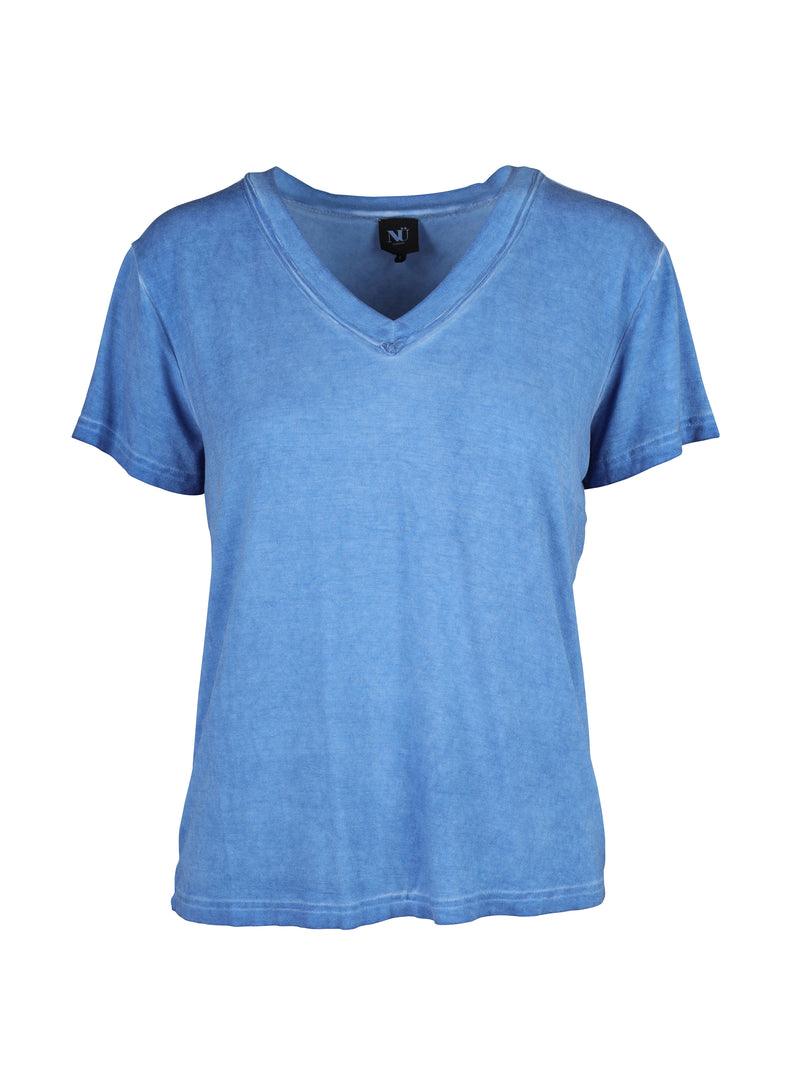 NÜ TENNA T-Shirt mit V-Ausschnitt Tops und T-shirts 434 fresh blue