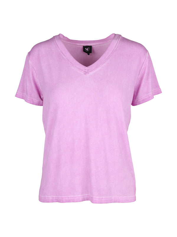 NÜ TENNA T-Shirt mit V-Ausschnitt Tops und T-shirts 634 Pink Mist