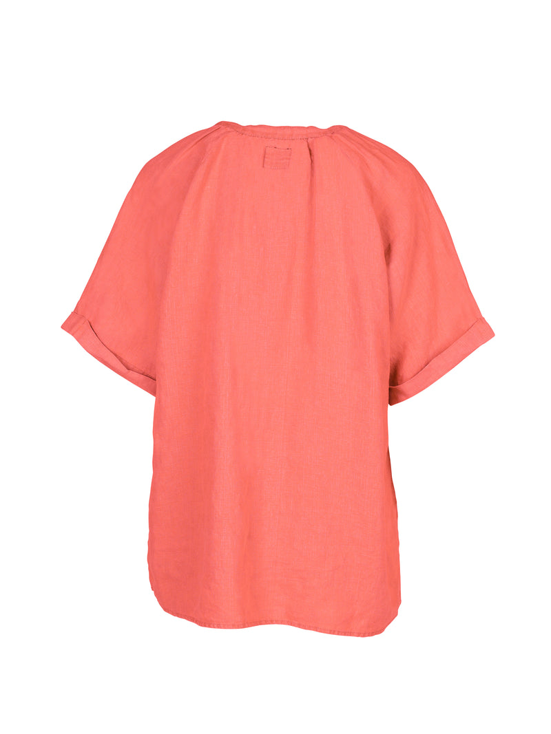 NÜ TESSA Leinenbluse Tops und T-shirts 627 Bright red