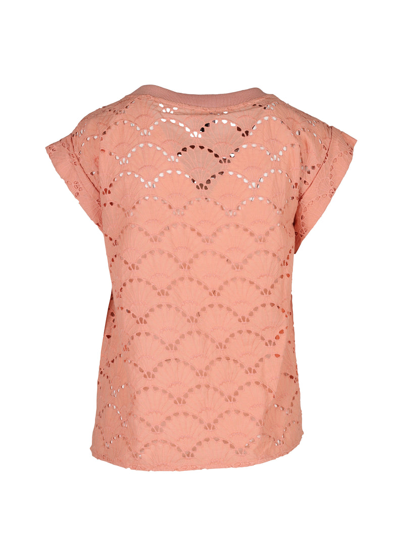 NÜ TITICA Top mit Lochmuster Tops und T-shirts 652 soft blush