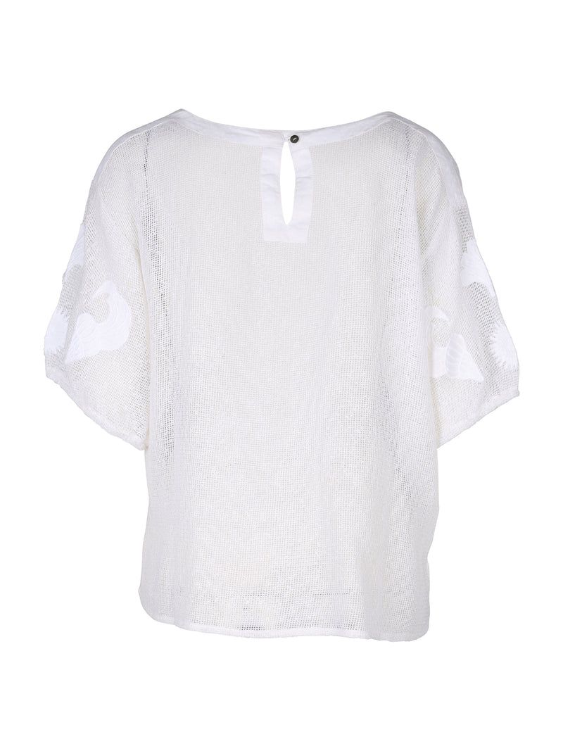 NÜ TRINE T-Shirt mit Mustern Tops und T-shirts 110 Creme solid
