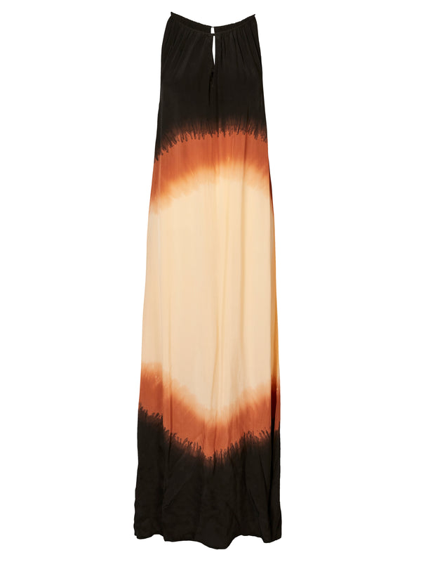 NÜ USIANA langes Tie-Dye-Kleid Kleider 650 Apricot mix