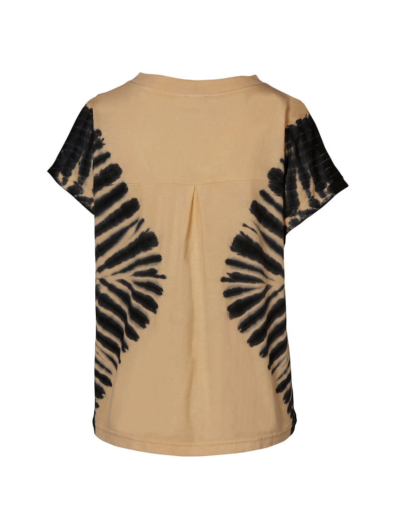 NÜ UTTA Batik-T-Shirt Tops und T-shirts 150 Sand mix