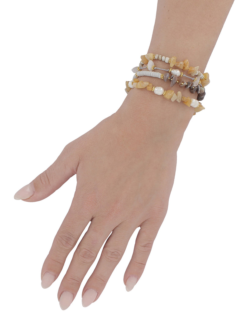 NÜ Ubud Armband Accessories 110 creme mix