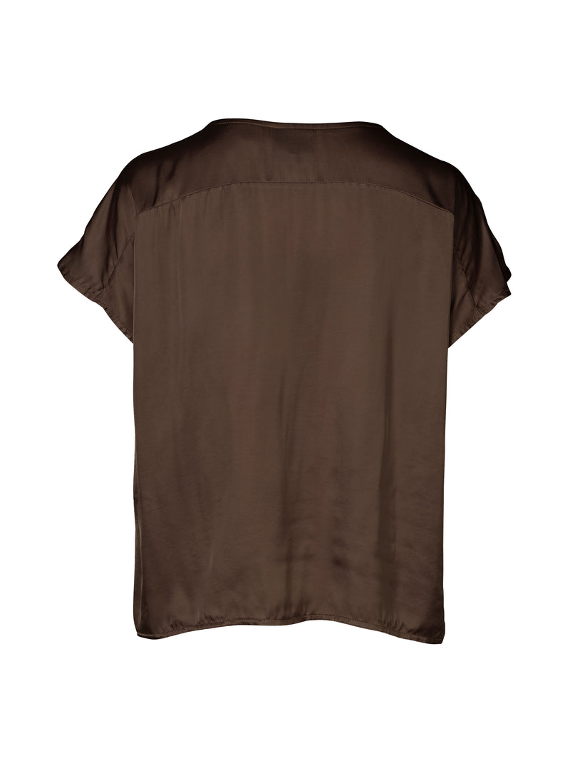 NÜ VALINA Bluse Blusen 224 Dark Brown