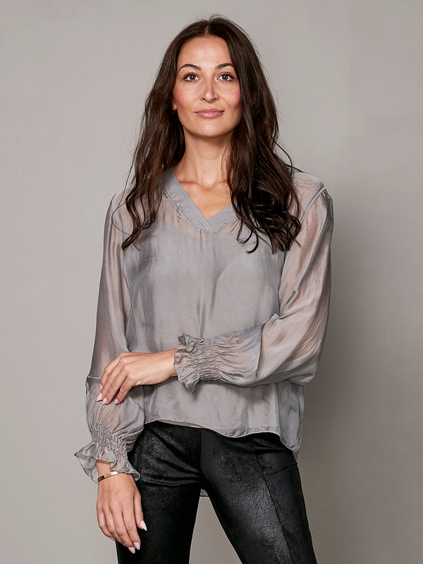 NÜ VANINA Bluse Blusen 901 Grey