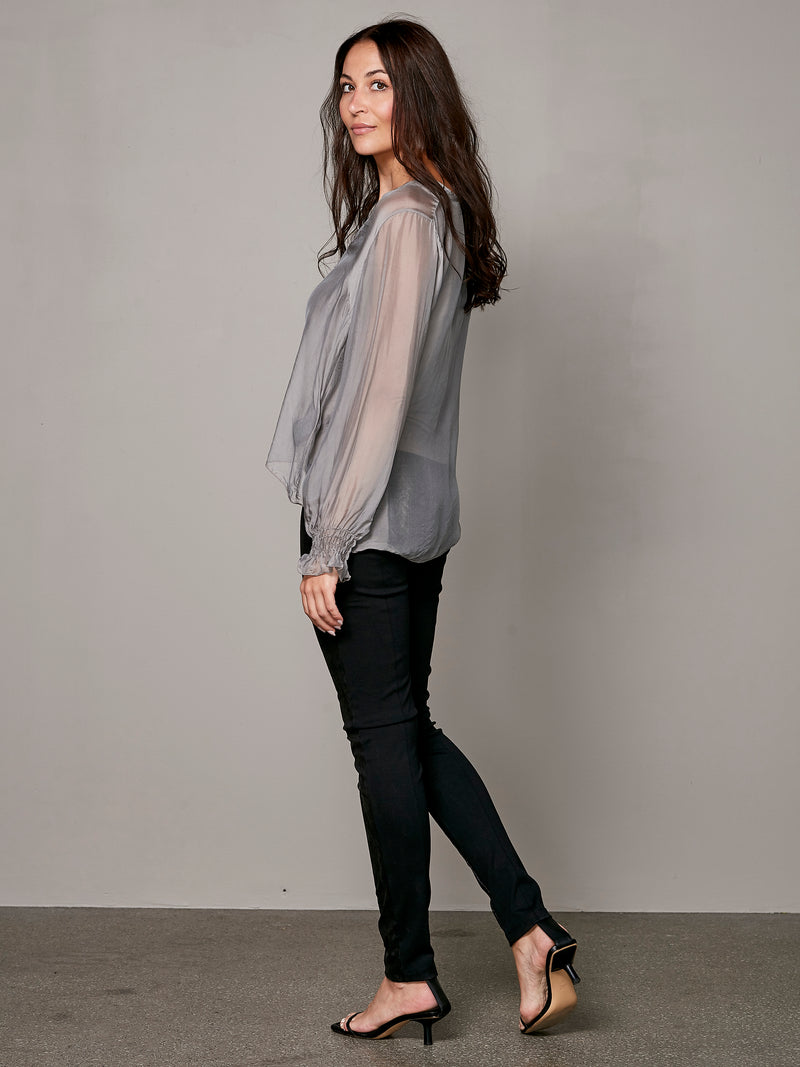 NÜ VANINA Bluse Blusen 901 Grey