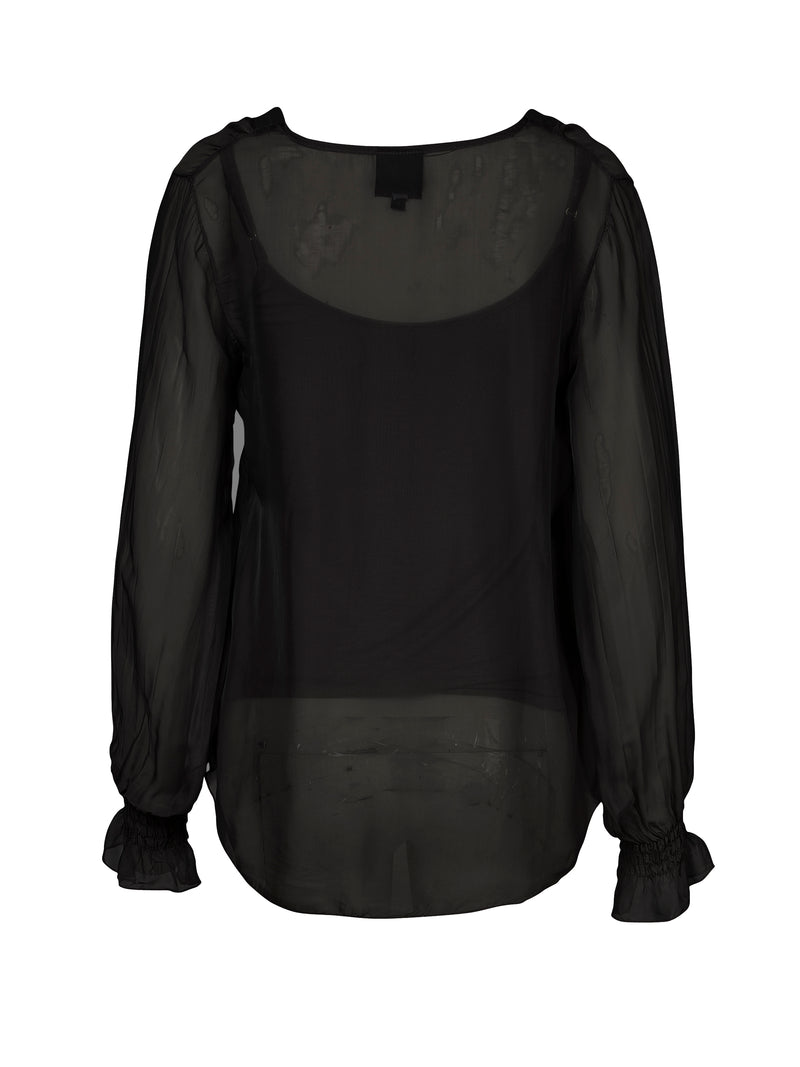 NÜ VANINA Bluse Blusen Schwarz