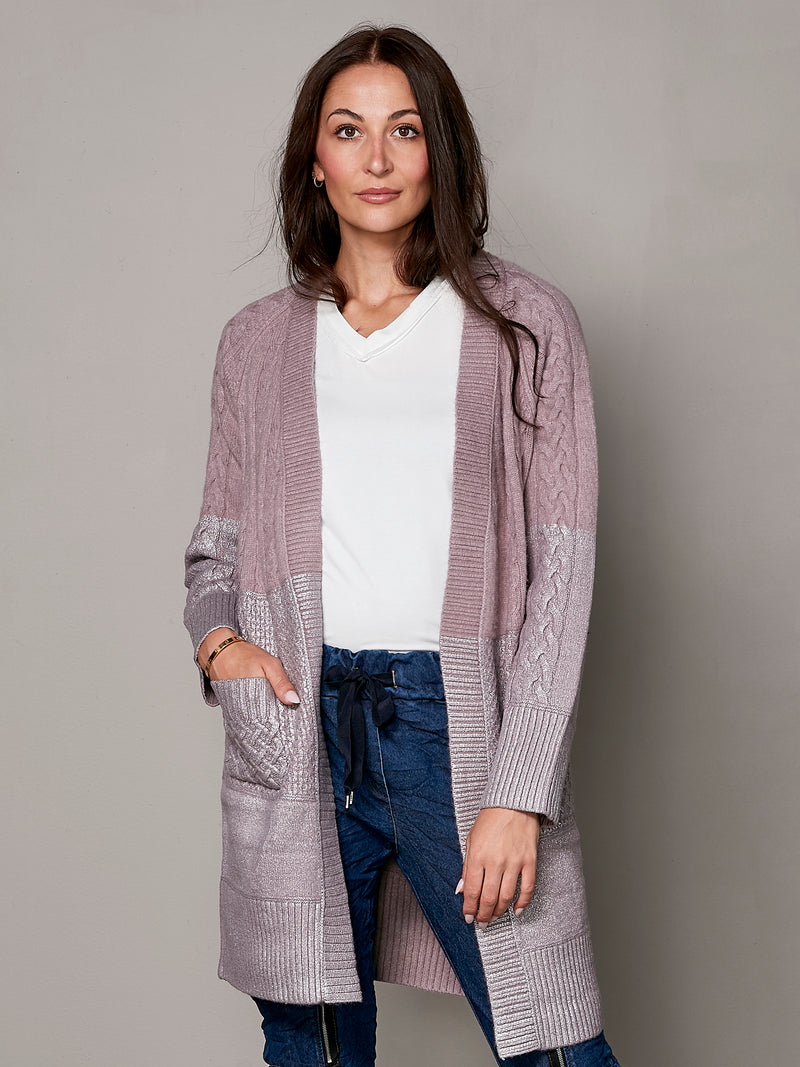 NÜ VIBE Strickjacke Cardigans 762 Dusty purple mix