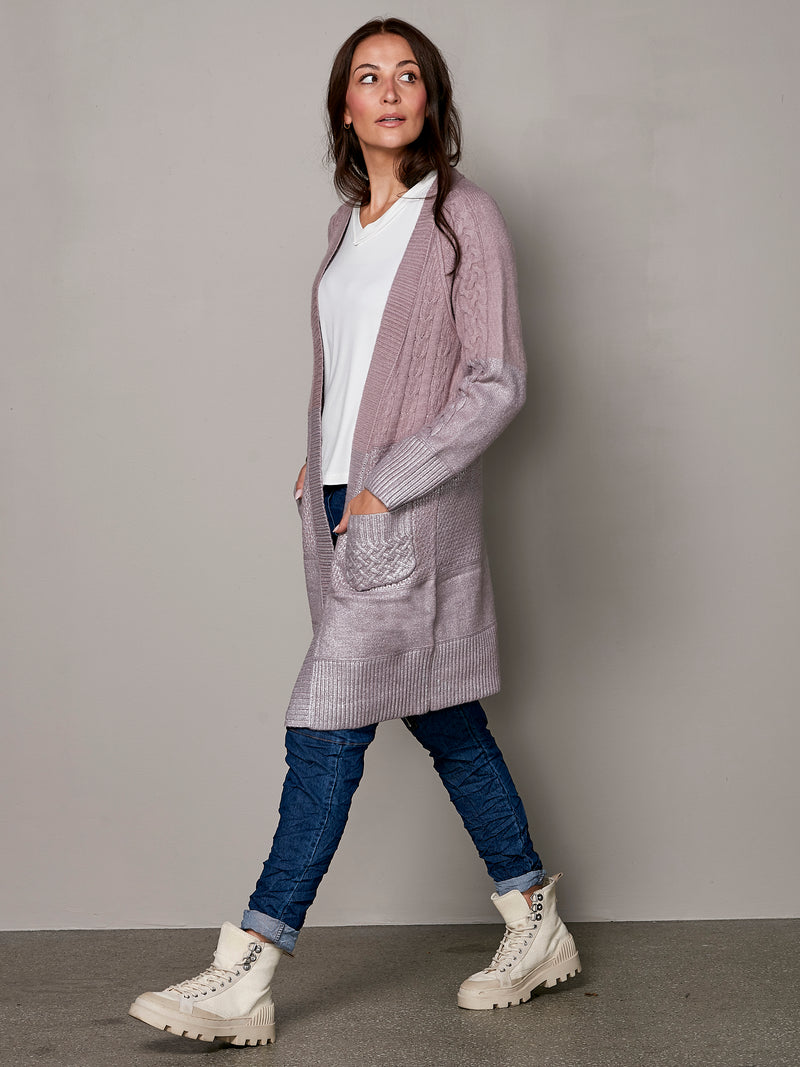 NÜ VIBE Strickjacke Cardigans 762 Dusty purple mix