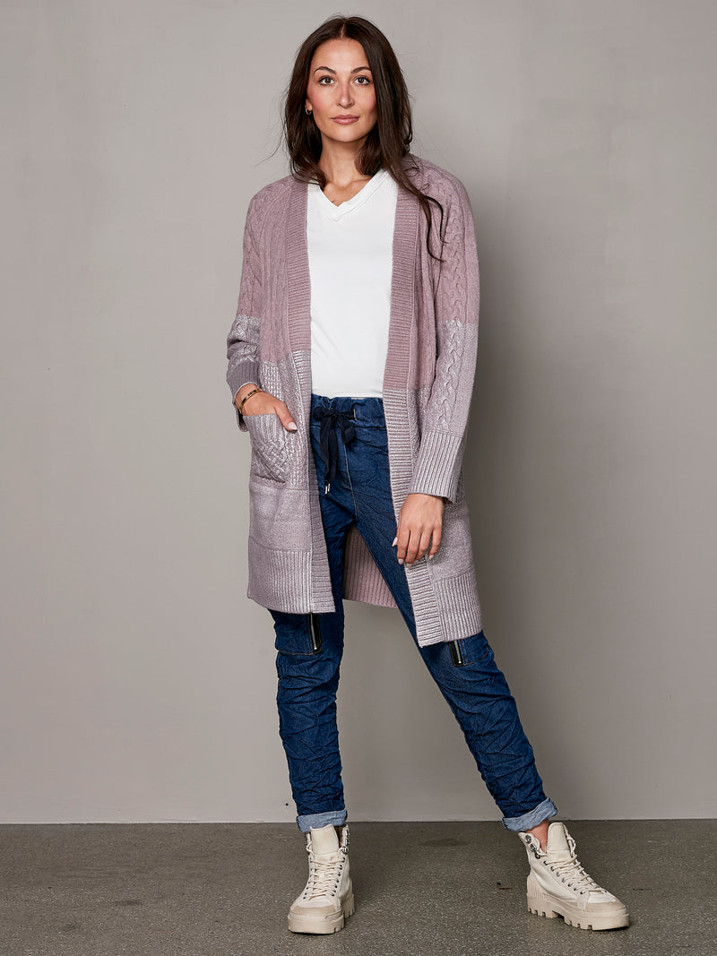 NÜ VIBE Strickjacke Cardigans 762 Dusty purple mix