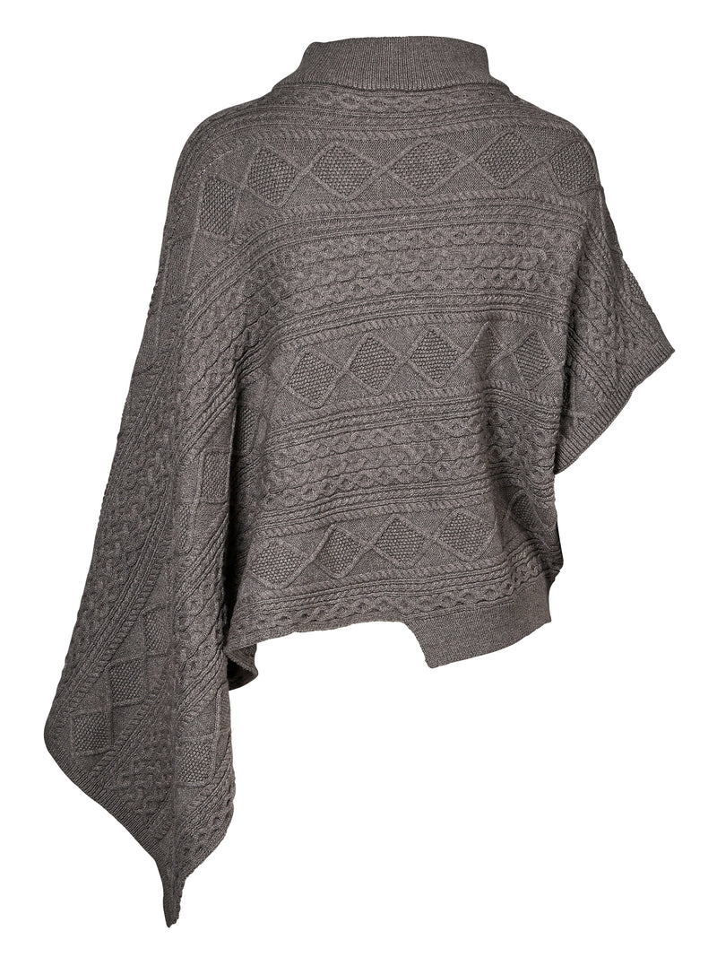 NÜ VILNA Strickponcho Ponchos 968 Statue melange