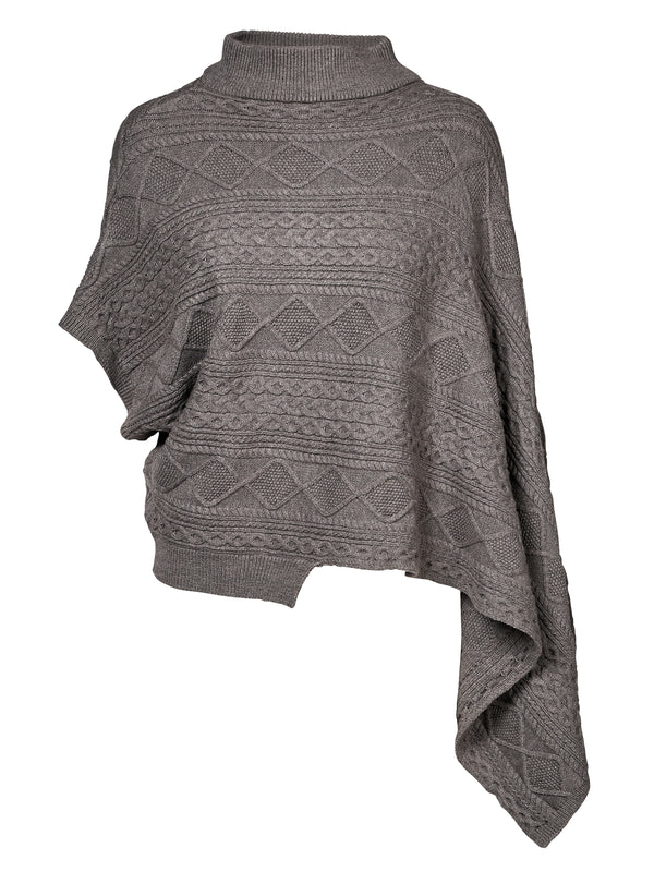 NÜ VILNA Strickponcho Ponchos 968 Statue melange