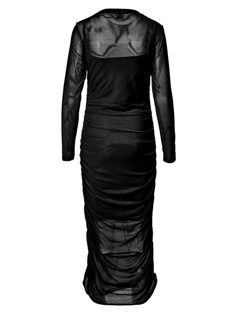 NÜ VINJA Mesh Kleid Kleider Schwarz