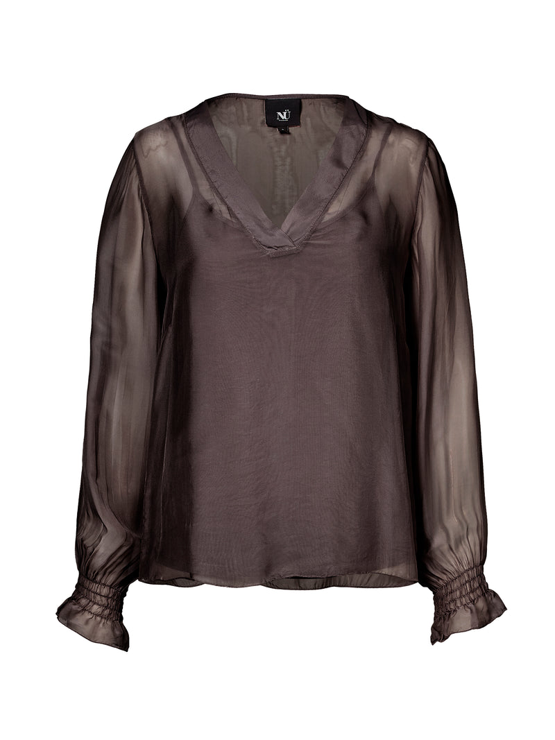 NÜ VANINA Bluse Blusen 224 Dark Brown