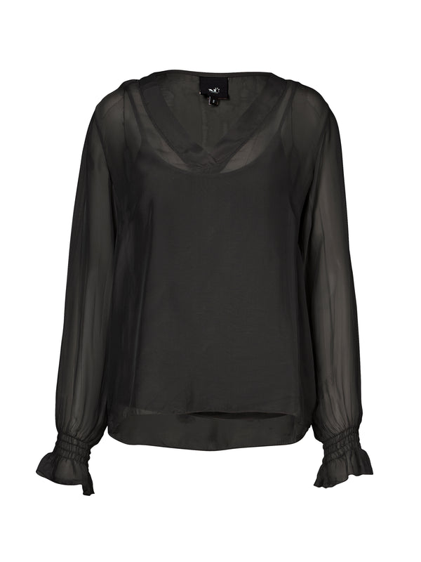 NÜ VANINA Bluse Blusen Schwarz