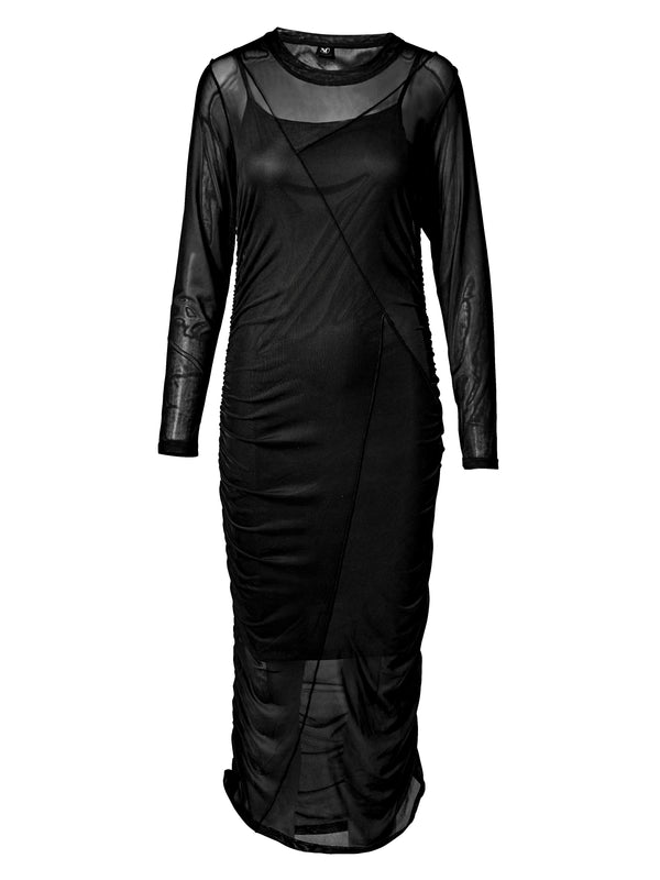 NÜ VINJA Mesh Kleid Kleider Schwarz