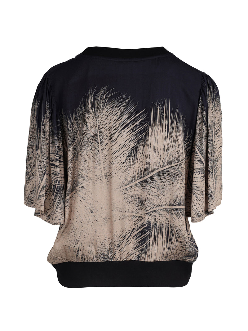 NÜ XANIA Bluse Blusen Schwarz mix