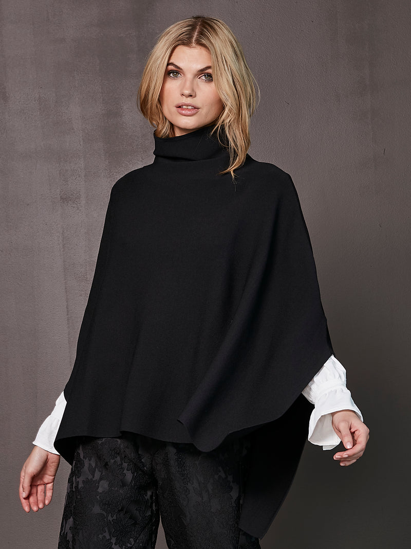 NÜ XIAO Poncho Ponchos Schwarz