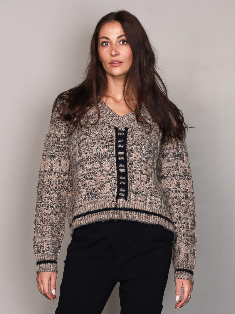 NÜ XIN Strickpullover Blusen 151 Elm Wood mix