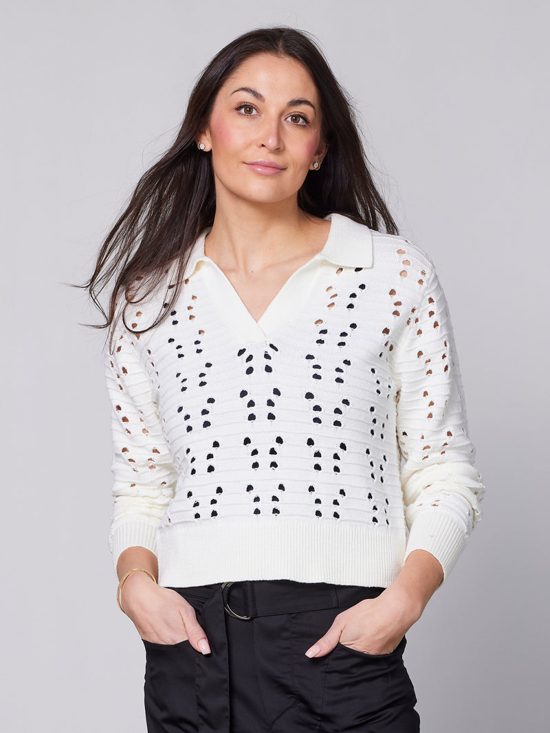 NÜ YAFFA Strickbluse Blusen 110 Creme