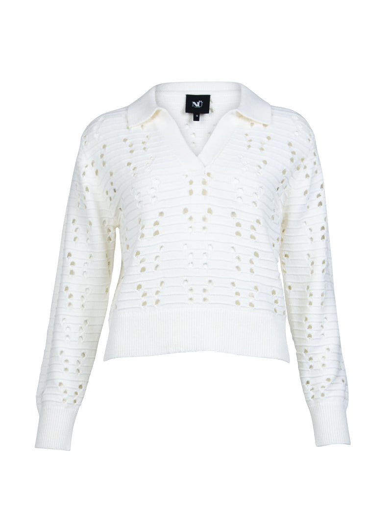 NÜ YAFFA Strickbluse Blusen 110 Creme