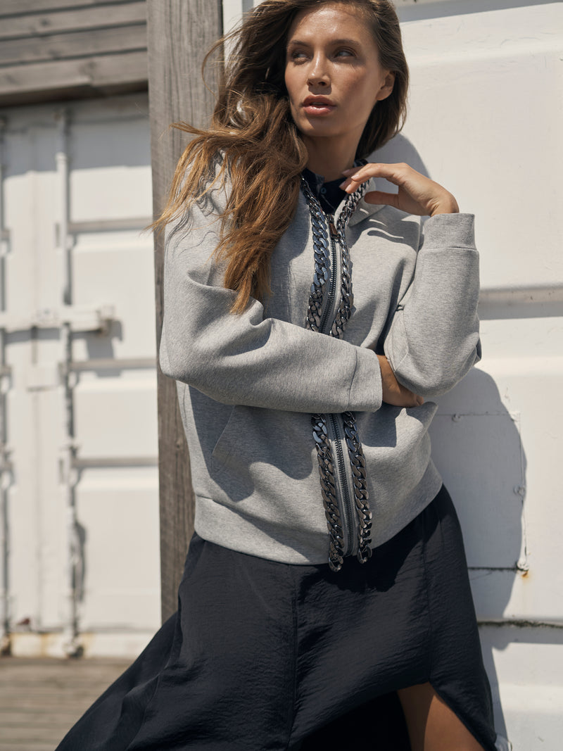 NÜ YASMA Kapuzenpullover Jacken 901 Grey