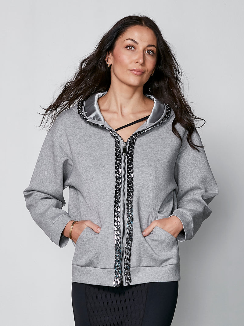 NÜ YASMA Kapuzenpullover Jacken 901 Grey